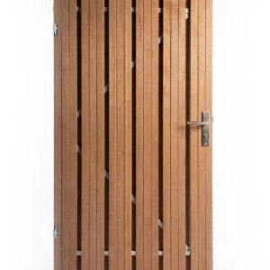 Bankirai deur stalen frame