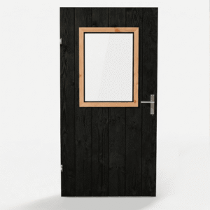 Douglas Halfhoutverbinding Zwart | Stalen frame | Enkel | Raam